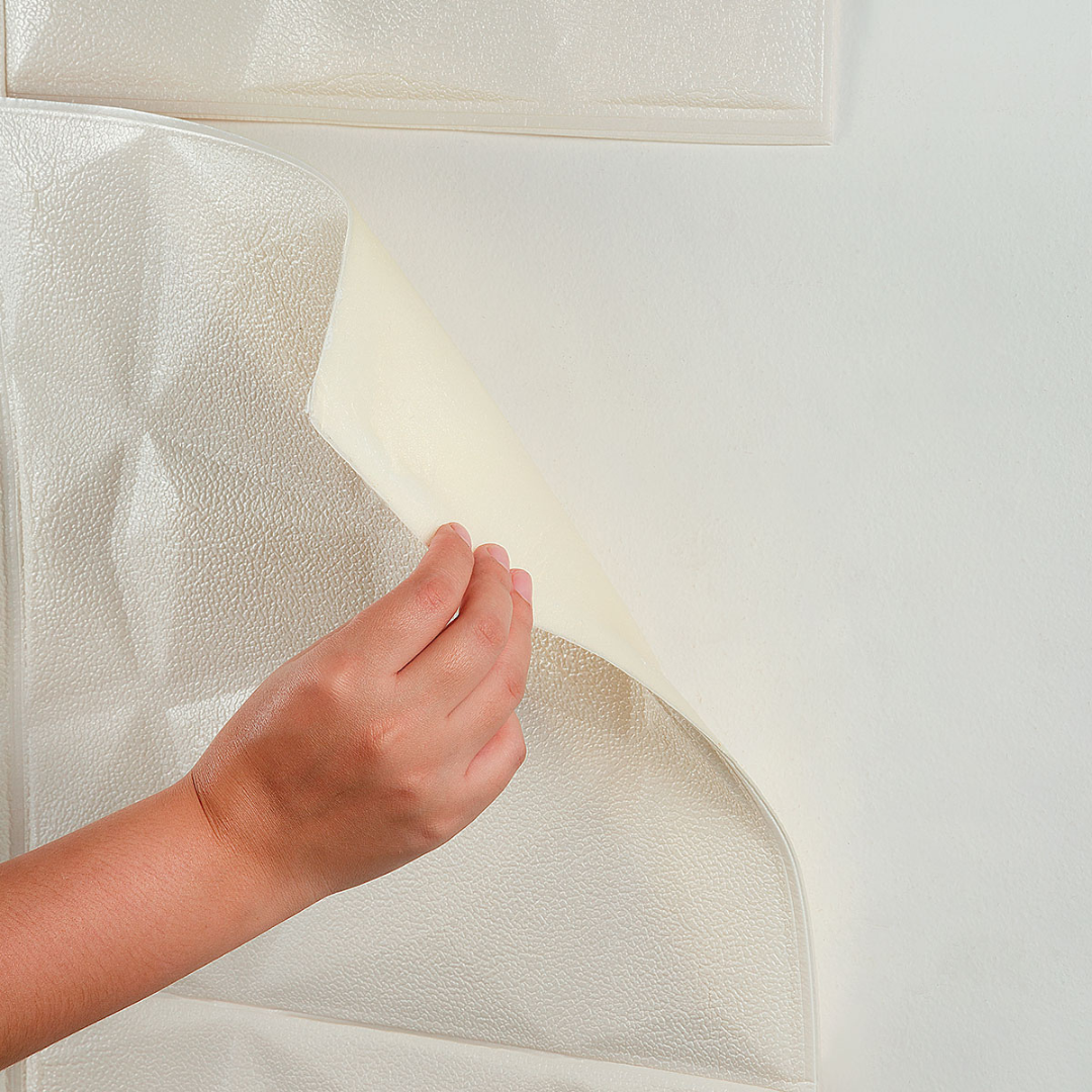 PLACA ADESIVA 3D PLAVIDECOR 70CMX70CM PARIS BRANCO - Imagem 4