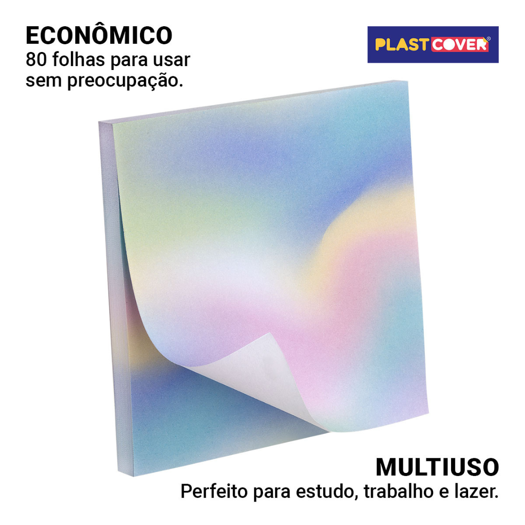 STICKY NOTES PLASTCOVER RAINBOW 80 FLS - Imagem 6