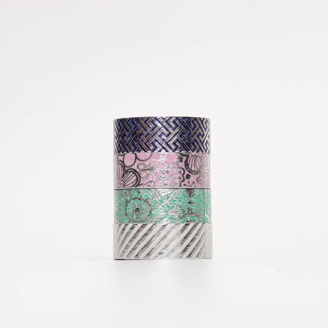 WASHI TAPE METÁLICA PRATA - Imagem 2