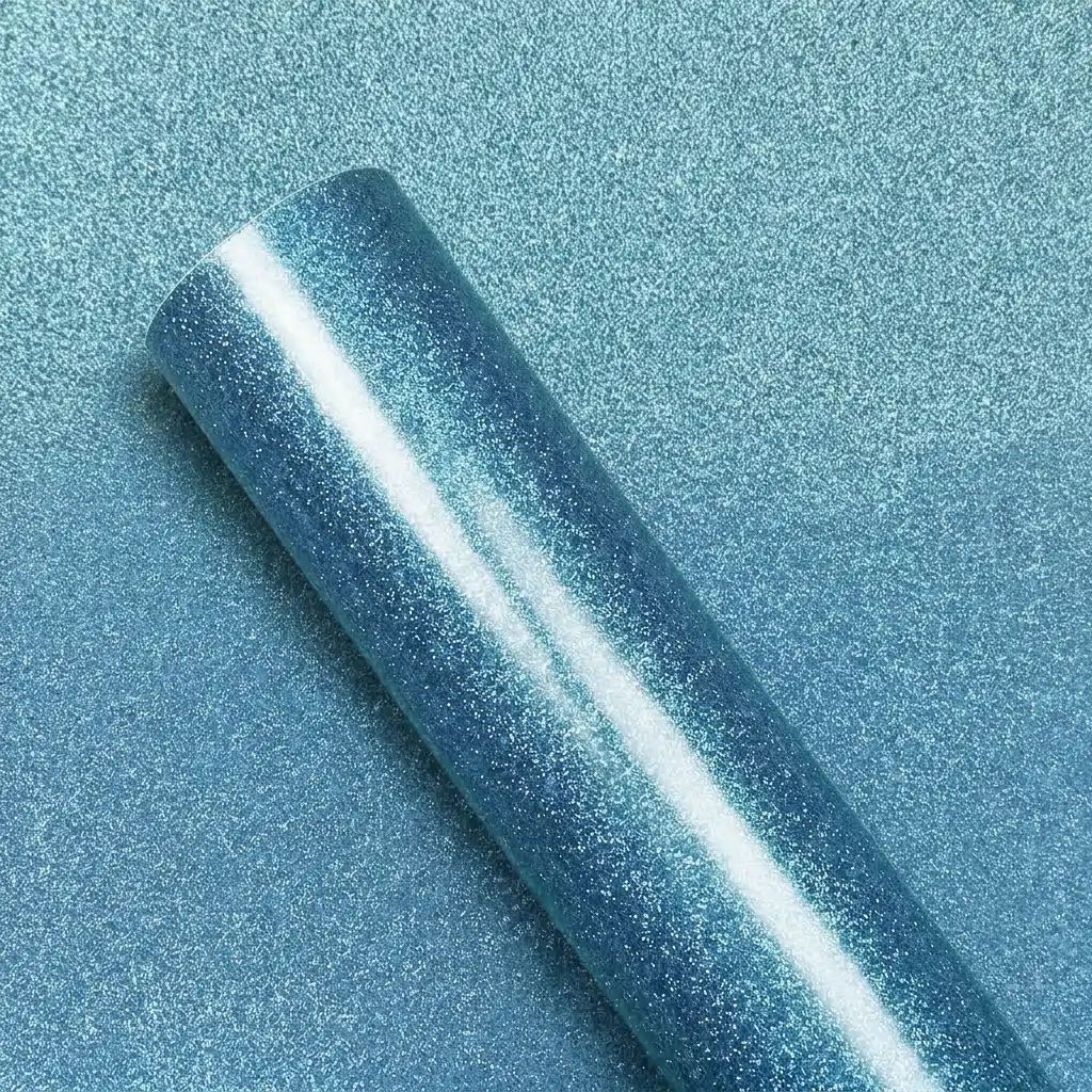 PAPEL CON-TACT GLITTER SKY BLUE