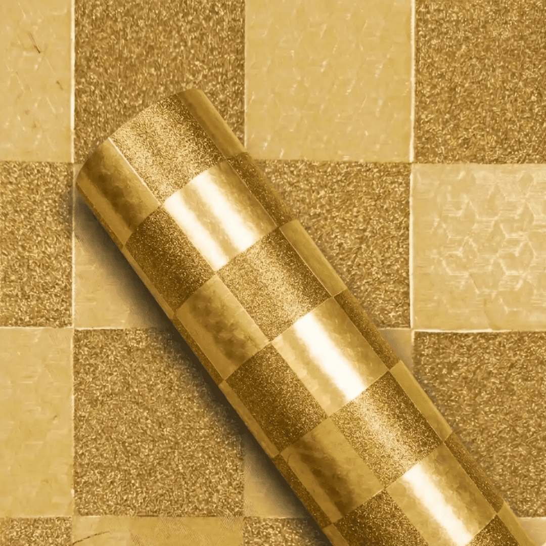 PAPEL CON-TACT GLITTER METALIZADO OURO