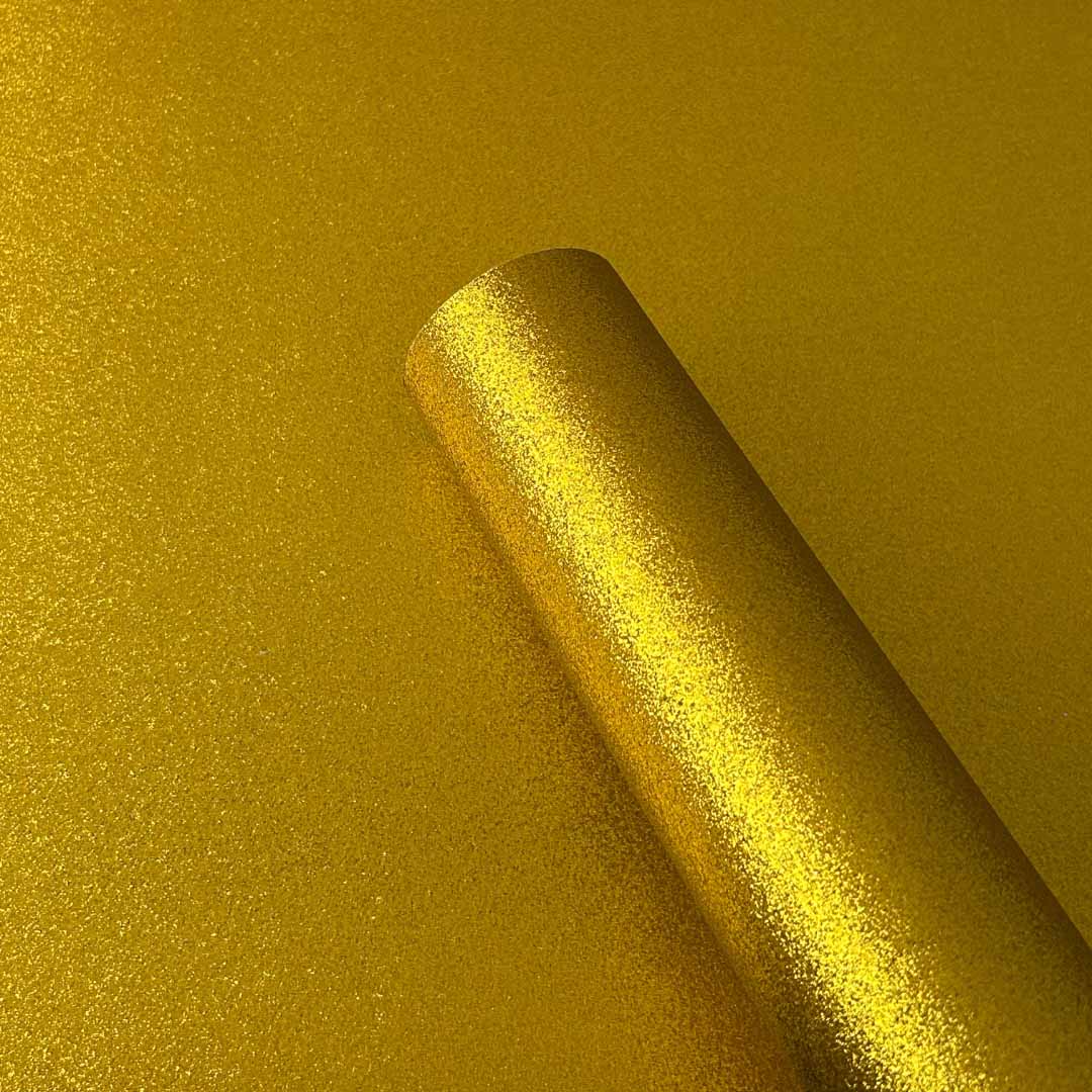 PAPEL CON-TACT GLITTER AMARELO GOLD - Imagem 3