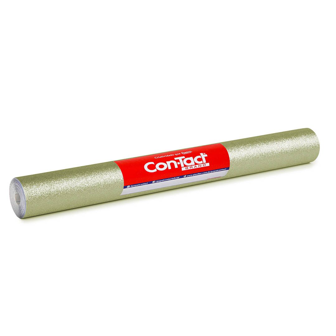 PAPEL CON-TACT GLITTER CHAMPANHE GOLD