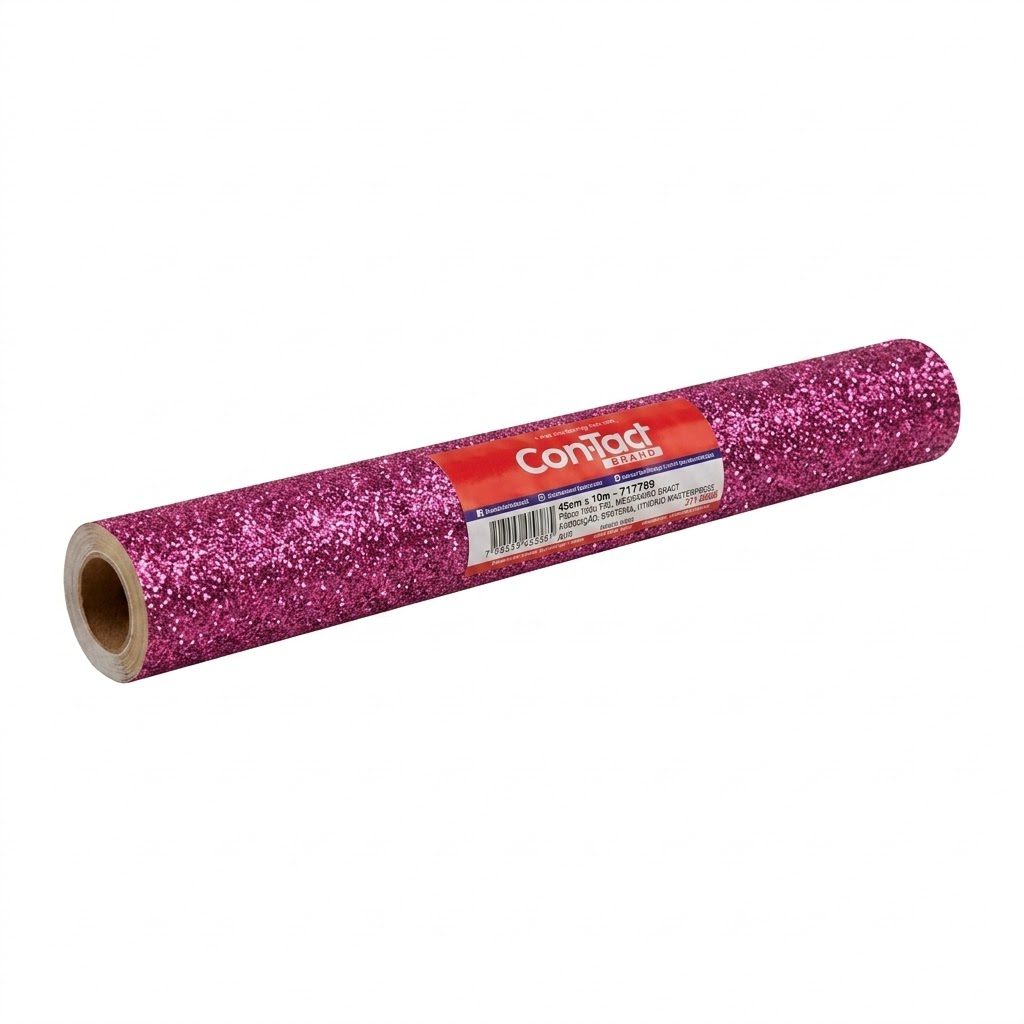 PAPEL CON-TACT GLITTER PINK - Imagem 2