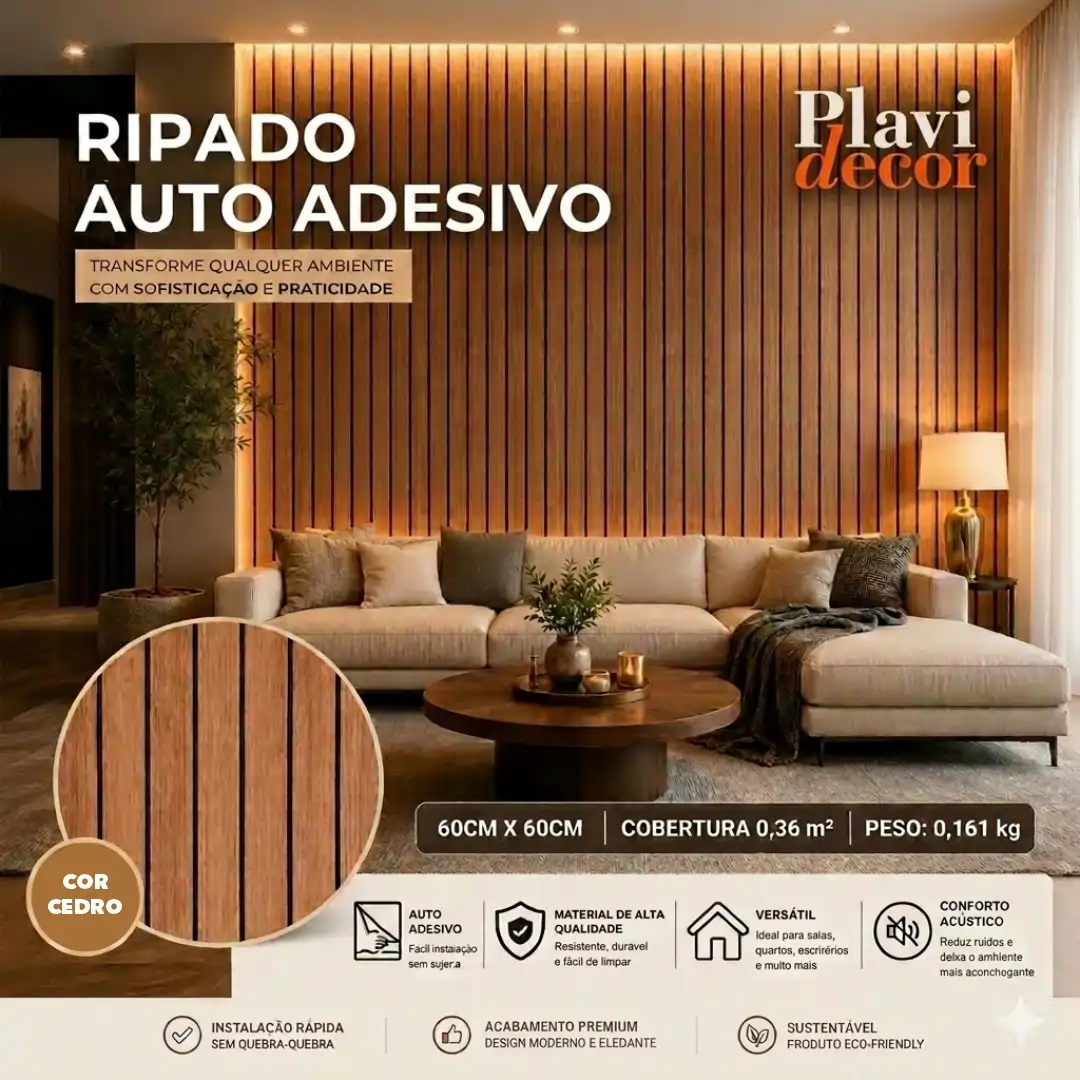 Painel Ripado - Cedro - Imagem 2