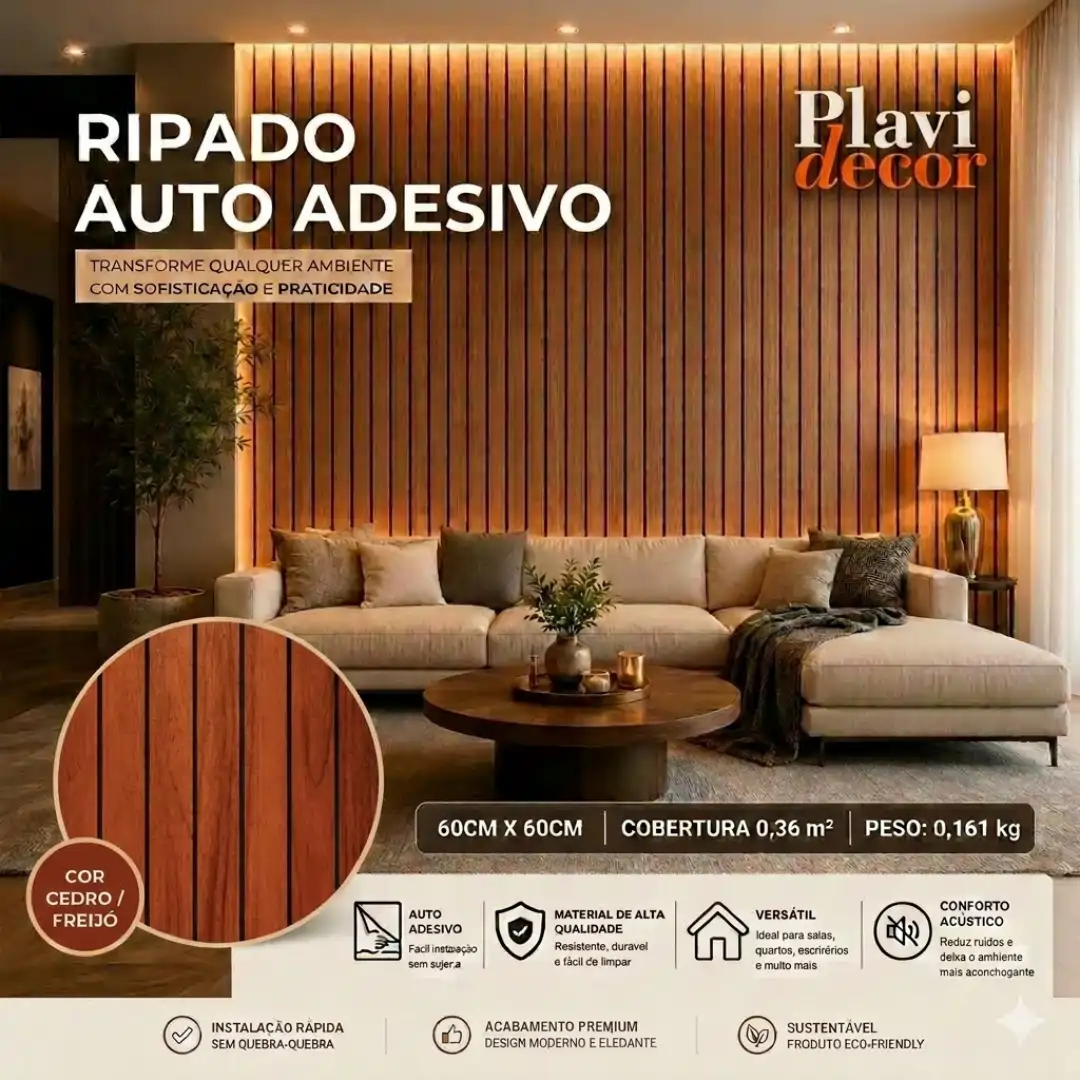 Painel Ripado - Freijó - Imagem 2