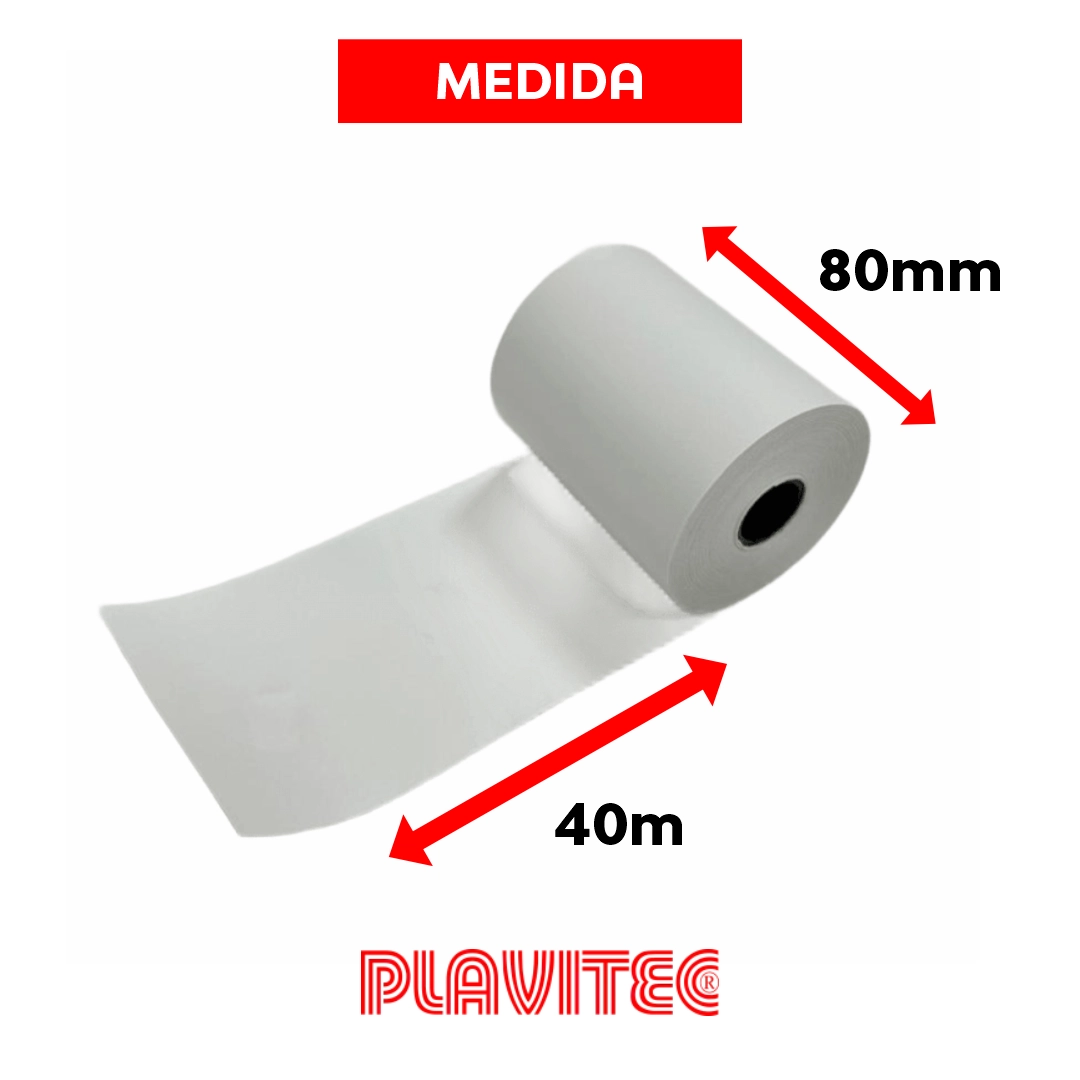 BOBINA TÉRMICA 80MM X 40M (cx c/ 30 unidades) - Imagem 5