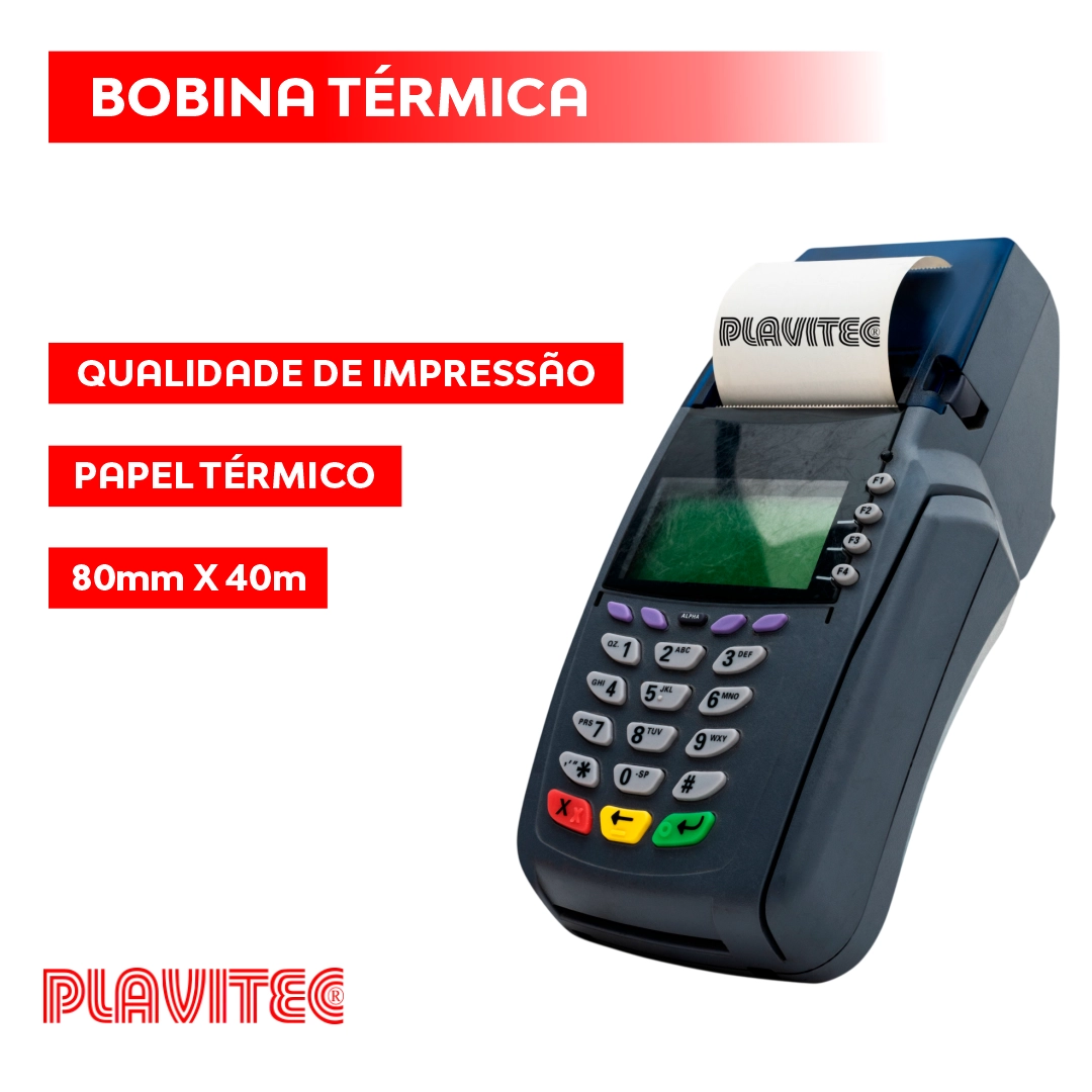 BOBINA TÉRMICA 80MM X 40M (cx c/ 30 unidades) - Imagem 4