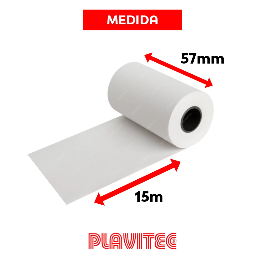 BOBINA TÉRMICA 57MM X 15M (cx c/ 50 unidades) - Imagem 5