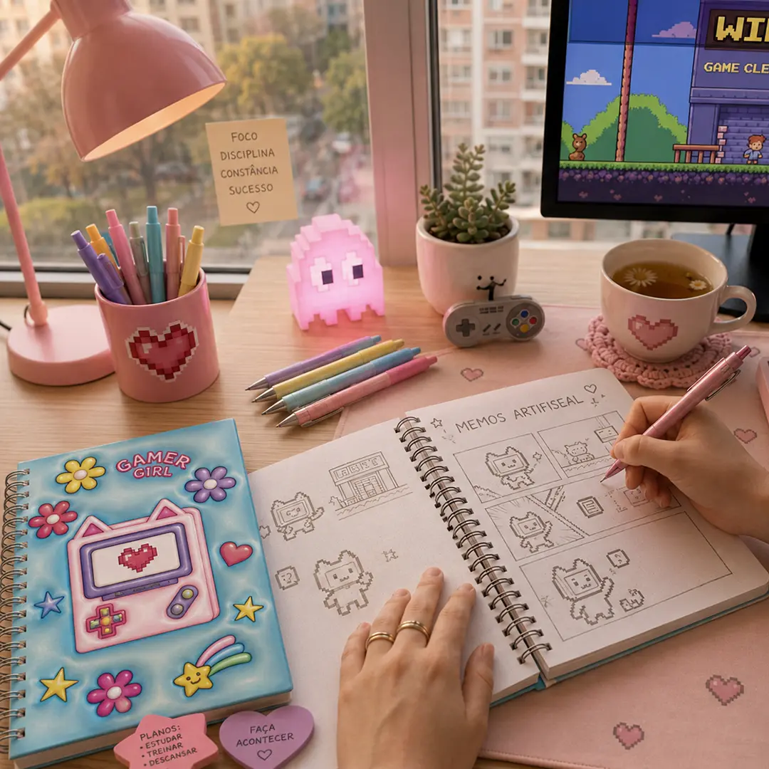 CADERNO GAME GIRL - Imagem 5