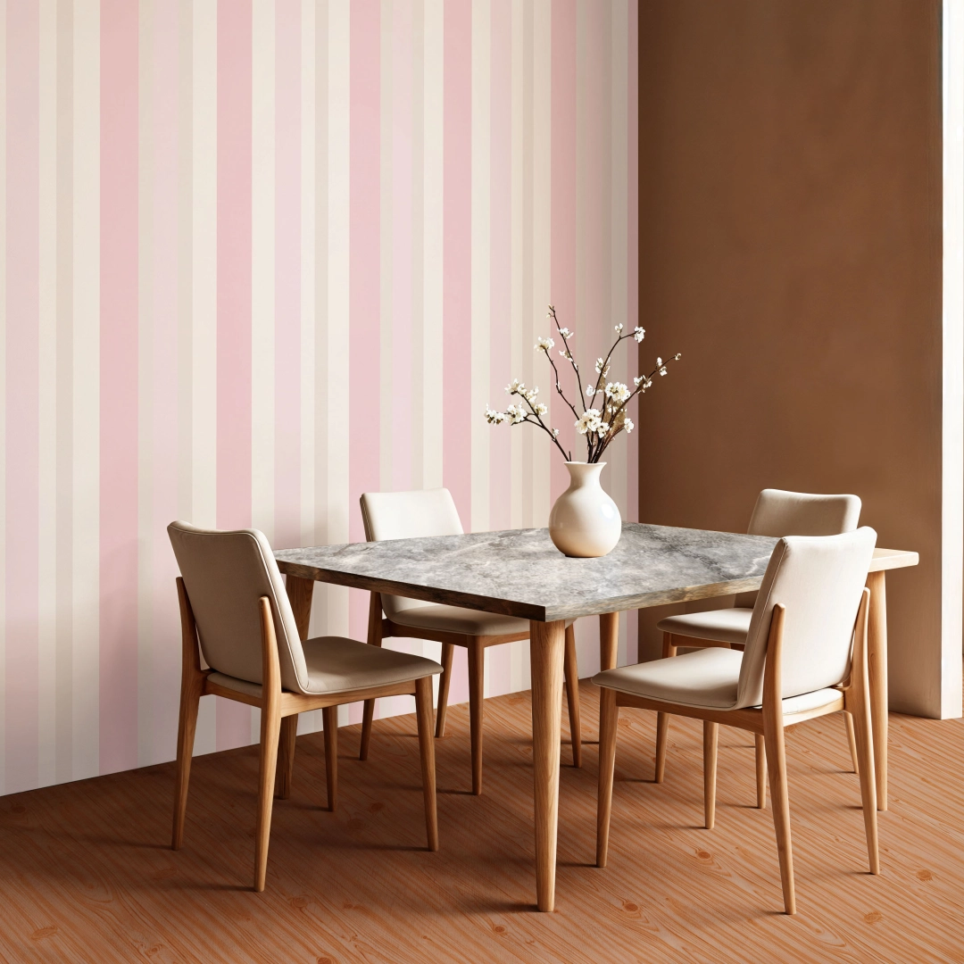 PAPEL DE PAREDE INTELIGENTE LISTRADO ROSA - Imagem 3