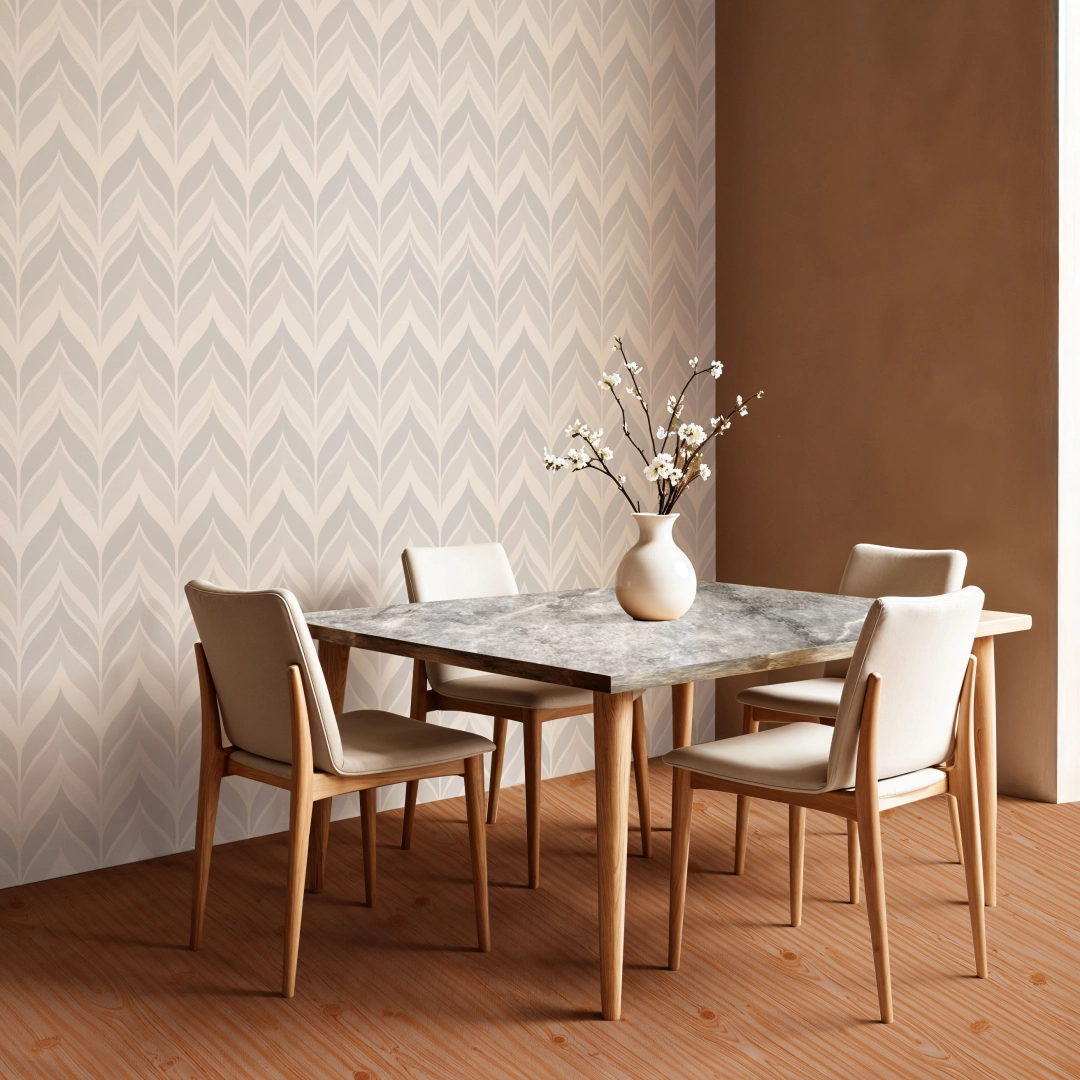 PAPEL DE PAREDE INTELIGENTE CHEVRON CINZA - Imagem 3