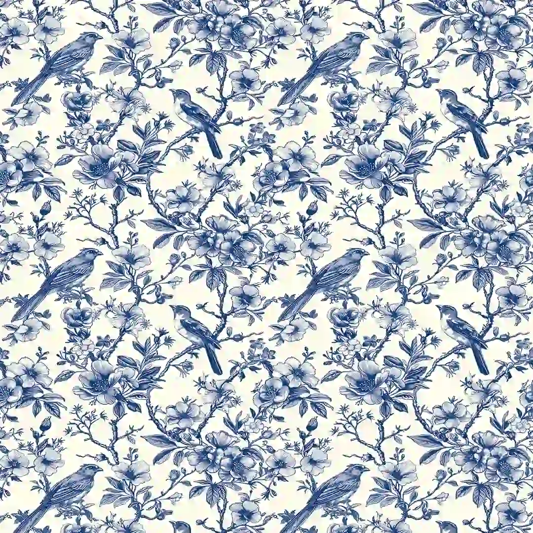 PAPEL DE PAREDE INTELIGENTE FLORES E PASSAROS