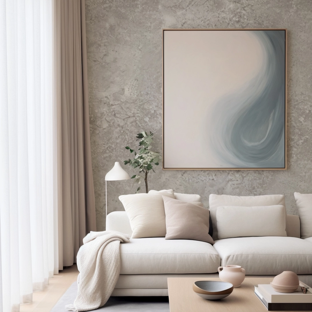 PAPEL DE PAREDE INTELIGENTE CIMENTO PINTURA CINZA - Imagem 3