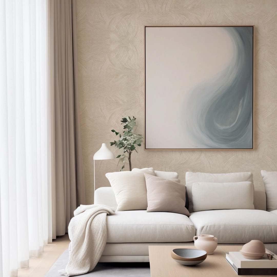 PAPEL DE PAREDE INTELIGENTE PINTURA BEGE - Imagem 3