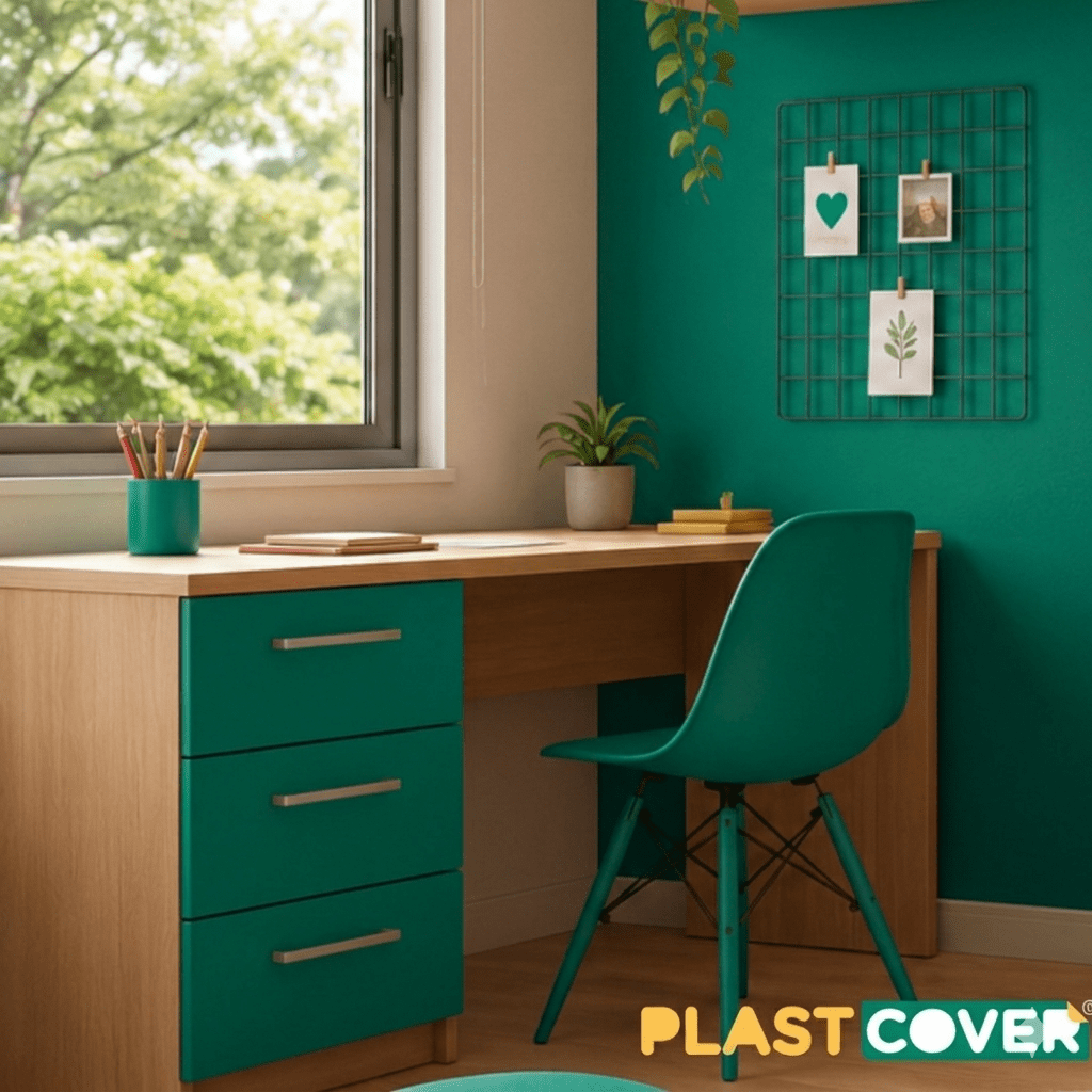 PLÁSTICO ADESIVO PLASTCOVER VERDE OPACO - Imagem 2