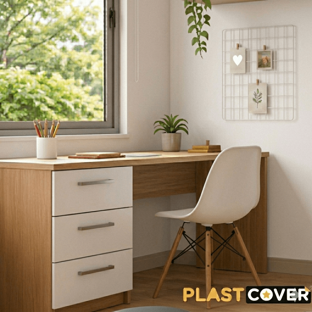 PLÁSTICO ADESIVO PLASTCOVER BRANCO OPACO - Imagem 2