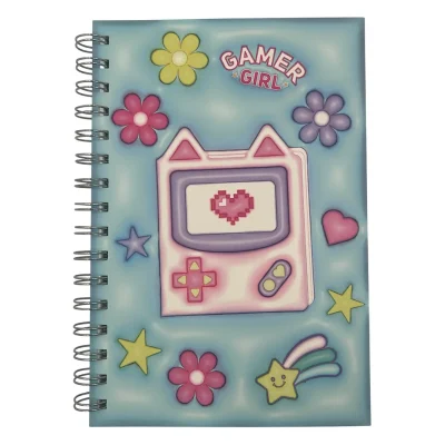 Caderno, Gamer, Gamer Girl, jogos, papelaria, escolar